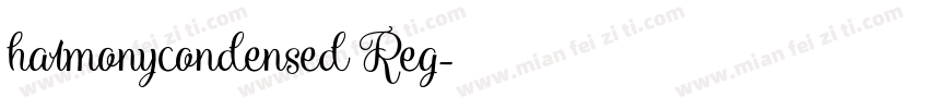 harmonycondensed Reg字体转换